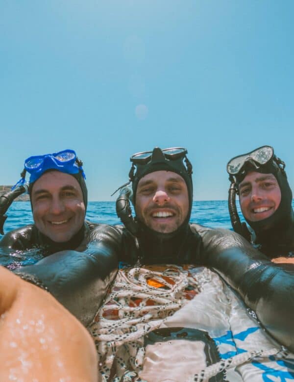 Instructor and students taking a selfie