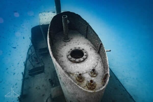 Chimney shot of wreck MV Rozi