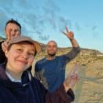 Freediving instructor Fabrice with his students taking a selfie.