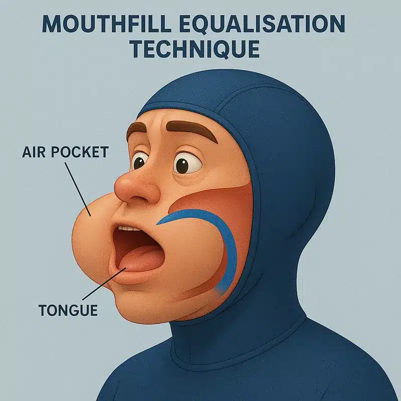 Mouthfill Equalisation Technique – Freediving Diagram